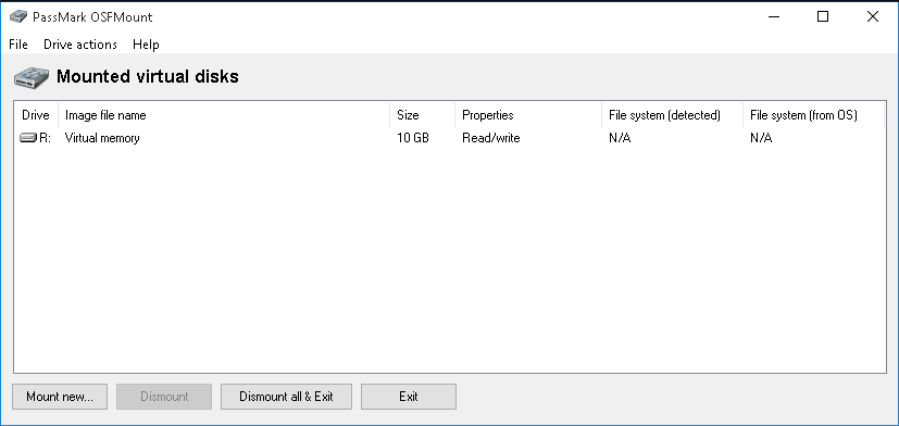 PassMark OSFMount 3.1.1002 instal the new for windows